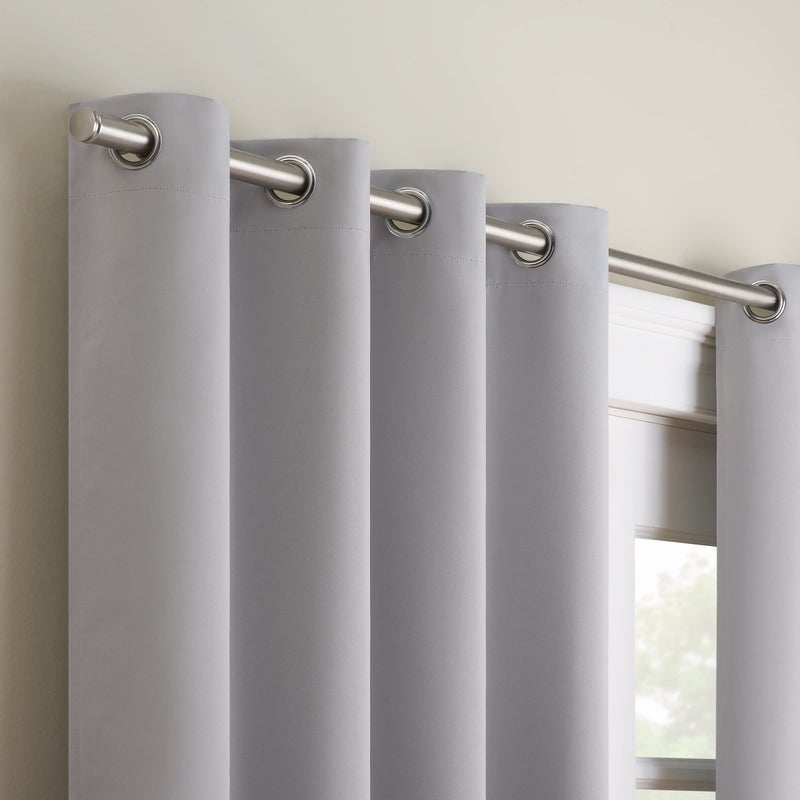 ECLIPSE Bradford Waterproof Blackout Thermal Insulated Grommet Outdoor Curtain for Patio or Porch (1 Panel)  52 in x 84 in  Grey - Image 3
